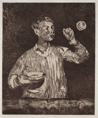 Sabun köpüğü olan çocuk by Édouard Manet