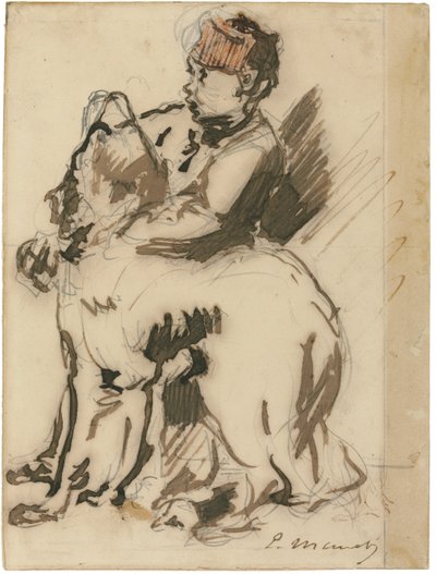 Çocuk ve Köpek by Édouard Manet