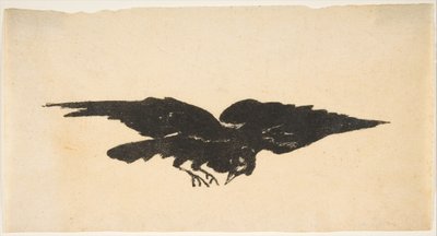 Uçan Kuzgun, Kuzgun için Eks Libris, Edgar Allan Poe, 1875. by Édouard Manet