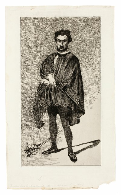 Trajik Aktör (Rouvière, Hamlet rolünde) by Édouard Manet
