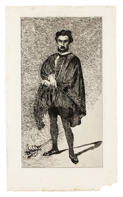 Trajik Aktör (Rouvière, Hamlet rolünde) by Édouard Manet