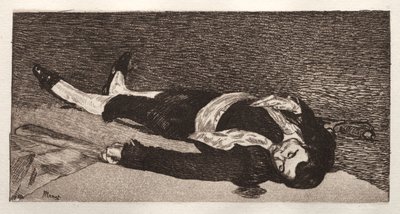 Torero öldü. by Édouard Manet