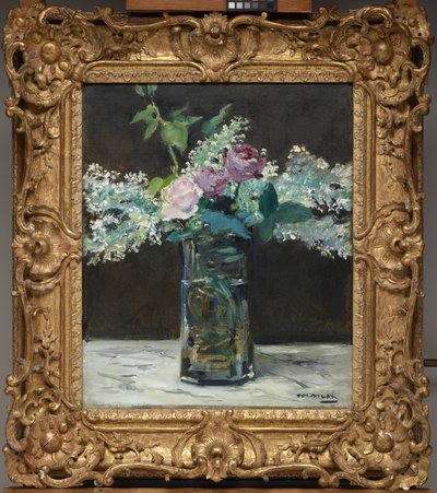 Beyaz Leylak ve Güllerden Vazo by Édouard Manet