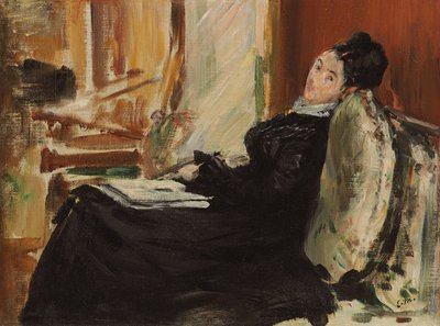 Kitaplı Genç Kadın; Kitaplı Genç Kadın, 1875 dolayları by Édouard Manet