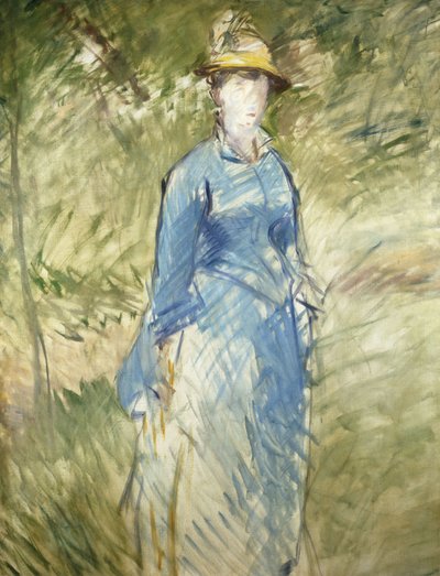 Yeşillikteki genç kadın; Yeşillikteki Genç Kadın, 1882 by Édouard Manet