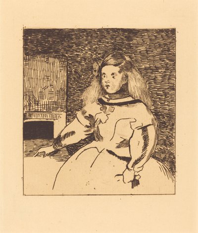 İnfanta Marguerite (Bebek Marguerite) by Edouard Manet after Diego Velázquez