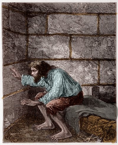 Edmond Dantes, diğer adıyla Monte Cristo Kontu (Monte Cristo) hapishanesinde - Riou