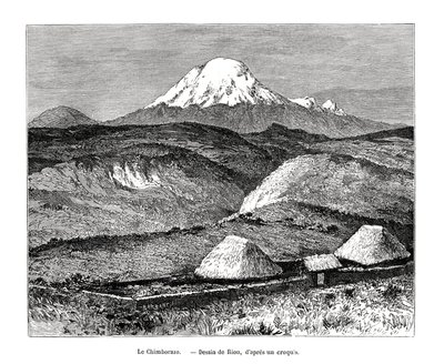 Chimborazo Dağı, Ekvador, 19. yüzyıl by Edouard Riou