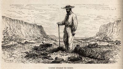 Paul Marcoy exhumant des mummies İnkalar (Bas Peru), E.Riou