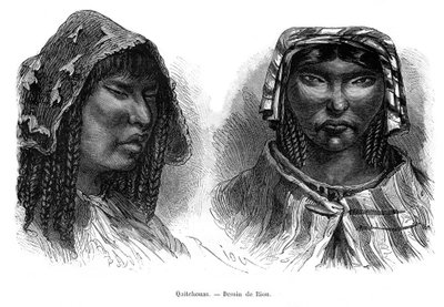 Quichua Kızılderilileri, Güney Amerika, 19. yüzyıl by Edouard Riou