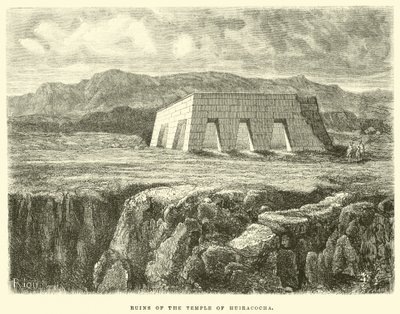 Huiracocha Tapınağı kalıntıları by Edouard Riou