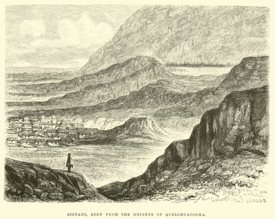 Sicuani, seen from the Heights of Quellhuacocha  by Edouard Riou
