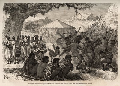 Keşif grubu, Fatiko köyünün (Orta Afrika Cumhuriyeti) kadınlarını ve çocuklarını cezbeder ve E.Riou