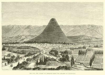 Yanahuara Tepelerinden Arequipa Şehri ve Vadisi by Edouard Riou