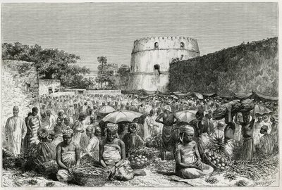 Zanzibar (Tanzanya) meyve pazarı. 1882-1883