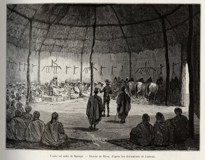Naba of Karaga (Gana) ziyareti. Kaptan Louis Gustave Binger