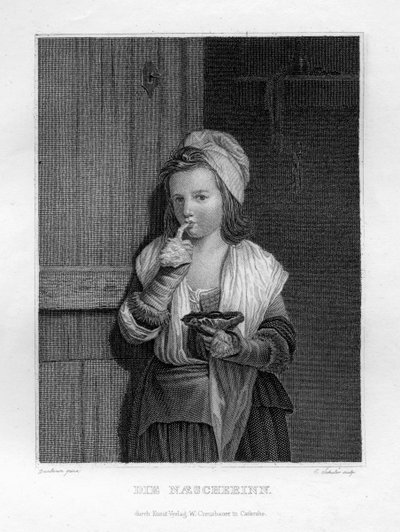 Yemek yiyen kız, c1833 by Edouard Schuler