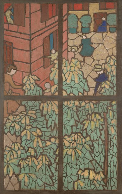 Kestane Ağaçları, Tiffany Vitray Penceresi İçin Bir Çizgi Film by Edouard Vuillard