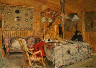Denise Natanson ve Marcelle Aron Yaz Evinde, Villerville, Normandiya, c.1910 by Edouard Vuillard