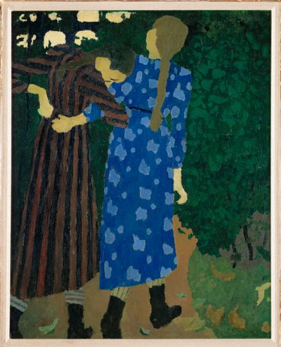 Fillettes se promenant. Yürüyüşe çıkan kızlar by Edouard Vuillard