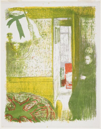 Asma Lambalı İç Mekan by Edouard Vuillard
