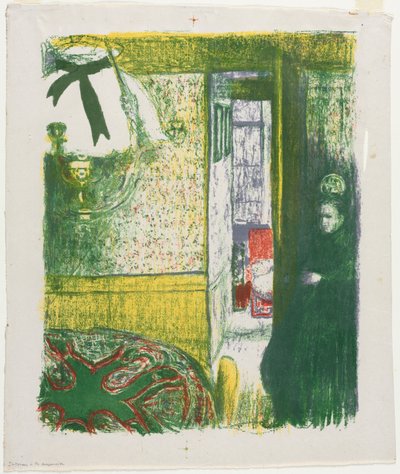 Asma Lambalı İç Mekan by Edouard Vuillard