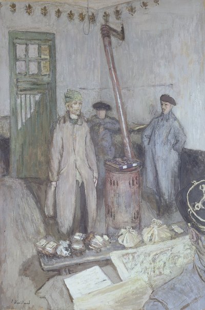 Bir Alman mahkumun bir Fransız subayı tarafından sorgulanması, 1917 by Edouard Vuillard