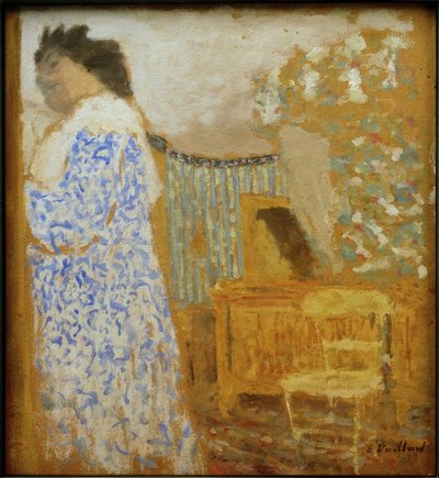 kadın ile iç by Edouard Vuillard