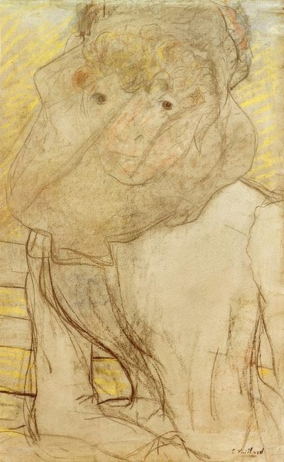 Menekşe ile genç kadın by Edouard Vuillard