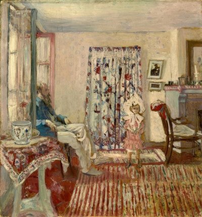 K.-X. Roussel ve kızı by Edouard Vuillard