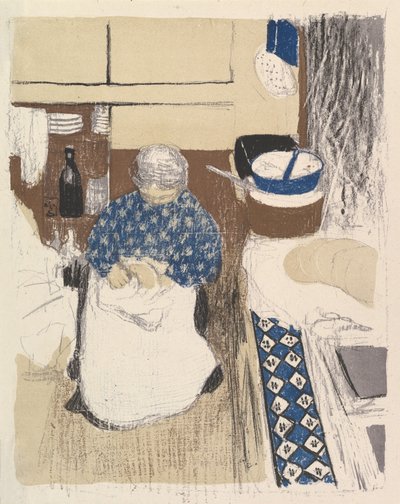 Manzaralar ve İç Mekanlar serisinden Aşçı by Edouard Vuillard
