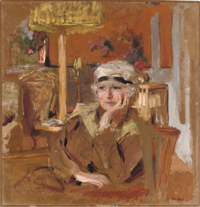 Lucy Hessel Siyah Kadife Kurdeleli, c.1921-25 by Edouard Vuillard