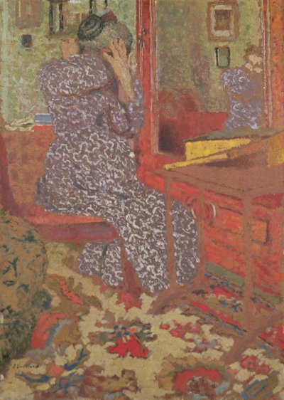 Madame Vuillard Saçını Düzeltiyor, 1900 (pano) by Edouard Vuillard