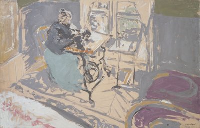 Madam Vuillard Dikiş Makinesi Başında by Edouard Vuillard