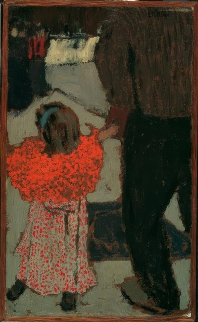 kırmızı eşarplı kız by Edouard Vuillard