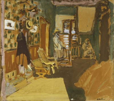 Koridorda Madam Hessel, 1909 dolayları by Edouard Vuillard