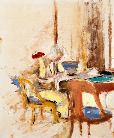 Küçük Salonda Okumak by Edouard Vuillard