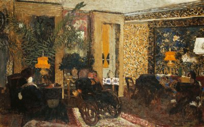 Üç Lambalı Oda, Rue St. Florentin; Salon aux Trois Lampes, Rue St. Florentin, 1899 by Edouard Vuillard