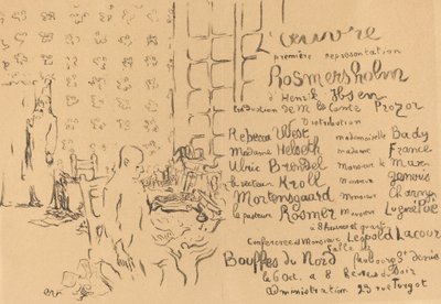 Rosmersholm, 1893. by Edouard Vuillard