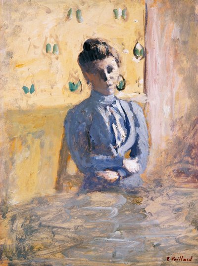 Oturan mavili kadın, 1899 dolayları by Edouard Vuillard
