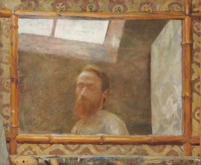 Bambu Aynalı Otoportre; Bambu aynalı otoportre, c.1890 by Edouard Vuillard