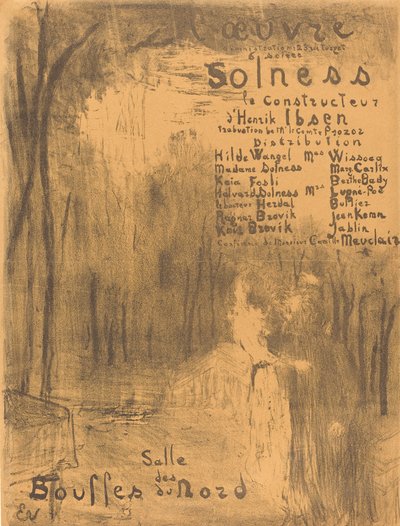 İnşaatçı Solness, 1894. by Edouard Vuillard