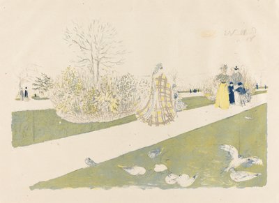 Tuileries Bahçesi (Le jardin des Tuileries) by Edouard Vuillard