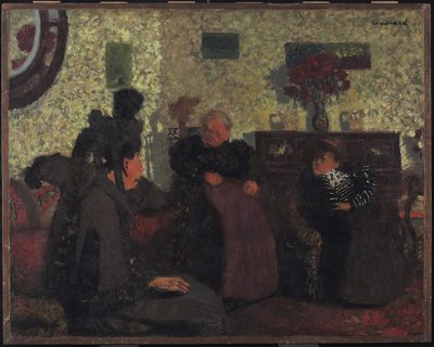 Dullar Ziyareti, 1899 (kağıt üzerinde yağlı boya) by Edouard Vuillard