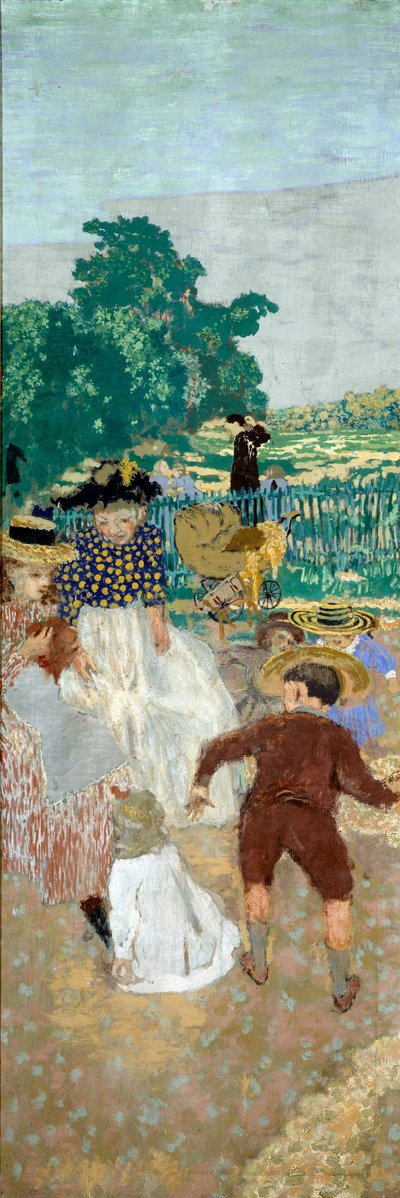 Halk bahçeleri: Hemşireler (solda) (üç parçanın detayı) by Edouard Vuillard