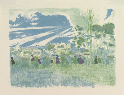 À Manzaralar ve İç Mekanlar serisinden Travers Champs (Tarlalar Arası) by Edouard Vuillard