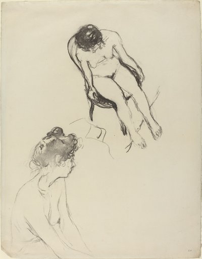 İki Çıplak Figür Çalışması, muhtemelen 19001905. by Edouard Vuillard
