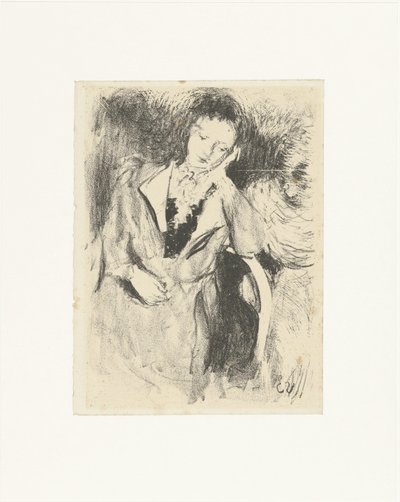 Bir sandalyede oturan kadın Jeune femme accoudée by Edouard Vuillard