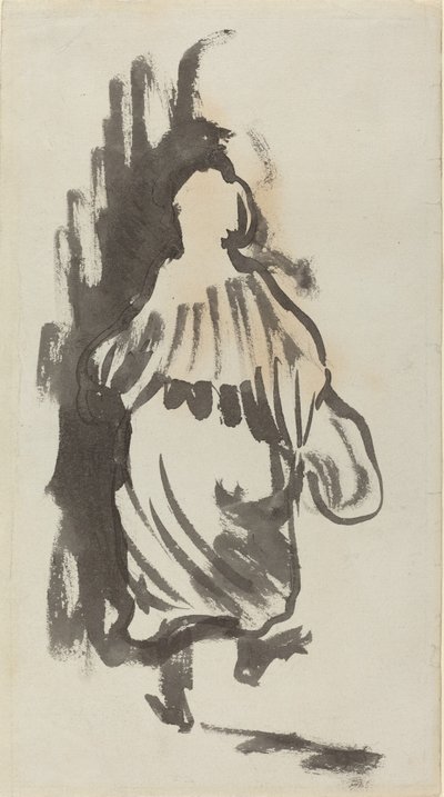 Arkadan Görülen Yürüyen Figür, c. 1894. by Edouard Vuillard