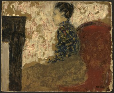 Şöminenin Yanında Oturan Kadın, c. 1894. by Edouard Vuillard